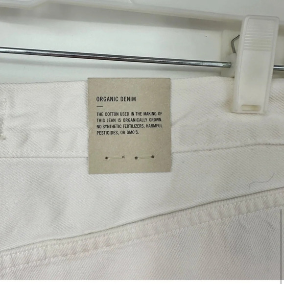 AGOLDE '90s Mid-Rise Straight-Leg Loose Crop Jeans in off white NWT - Picture 10 of 11